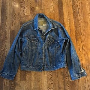 Gap Denim Women’s Classic Denim Jacket with Eye Design Size Medium